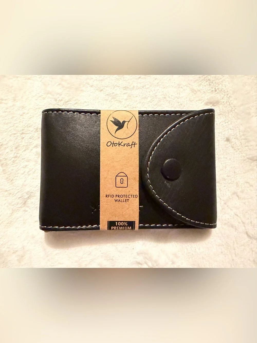 Otokraft Wallet Made In Japan Genuine Leather Men's Black Bifold New In Box